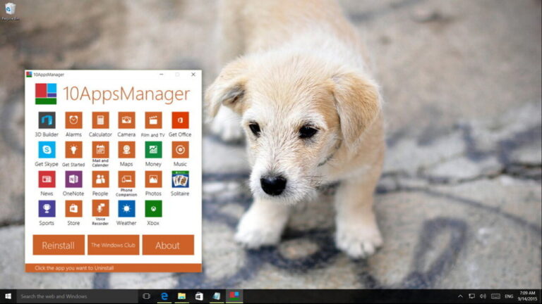 10AppsManager: Click chuột, gỡ bỏ và cài đặt lại ứng dụng hệ thống trên Windows 10