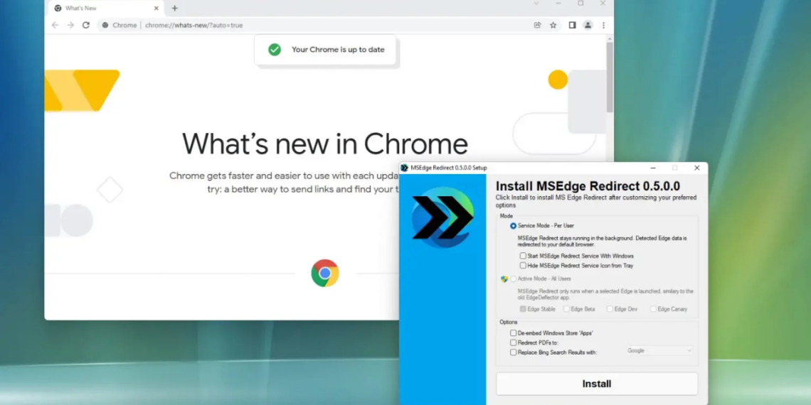 MSEdgeRedirect: Chuyển hướng trợ giúp từ web trên Windows 11 sang Chrome
