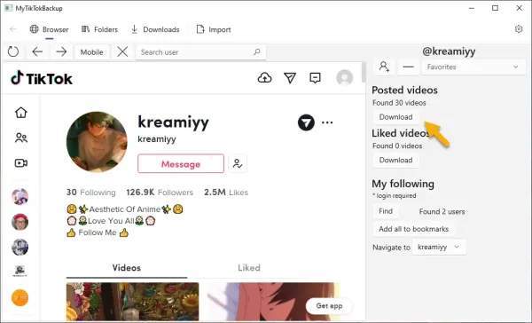 MyTikTokBackup 2