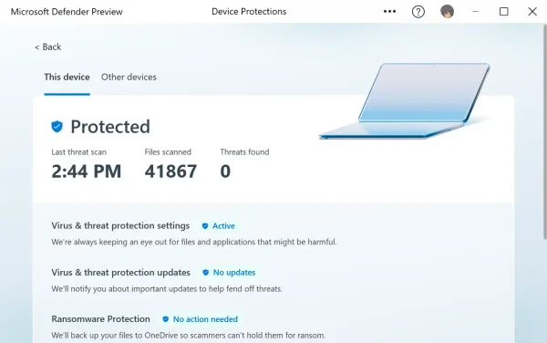 Cách đăng nhập, sử dụng Microsoft Defender trên Windows 11v9