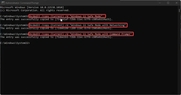 Cách thêm Safe Mode vào menu khởi động Windows 11b
