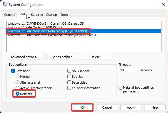 Cách thêm Safe Mode vào menu khởi động Windows 11d