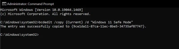 Cách thêm Safe Mode vào menu khởi động Windows 11g