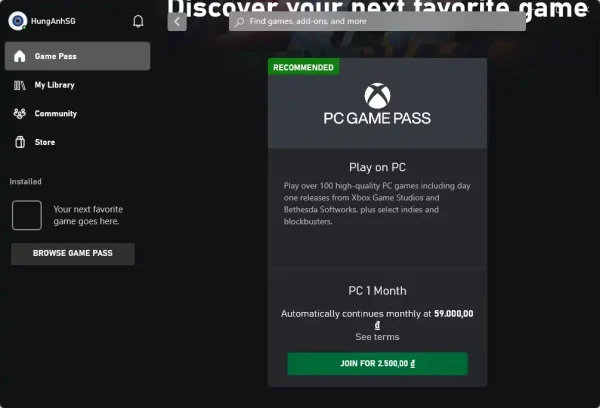 Cách đăng ký mua PC Game Pass ở Việt Nam 8