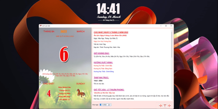 Lịch Vạn niên - Lịch Việt: Ứng dụng xem lịch Âm trên Windows 11