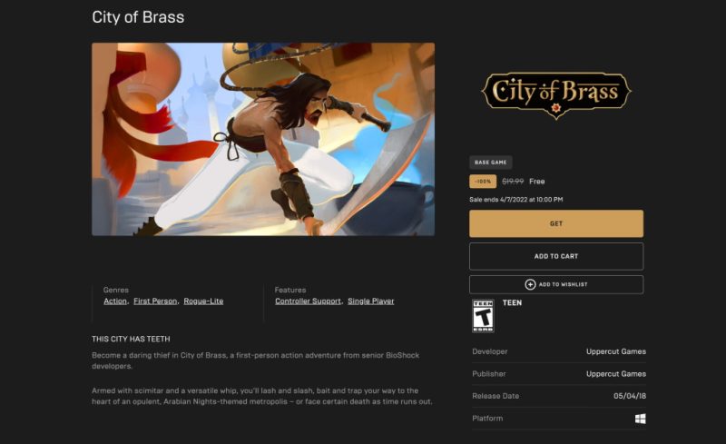 City of Brass game free download