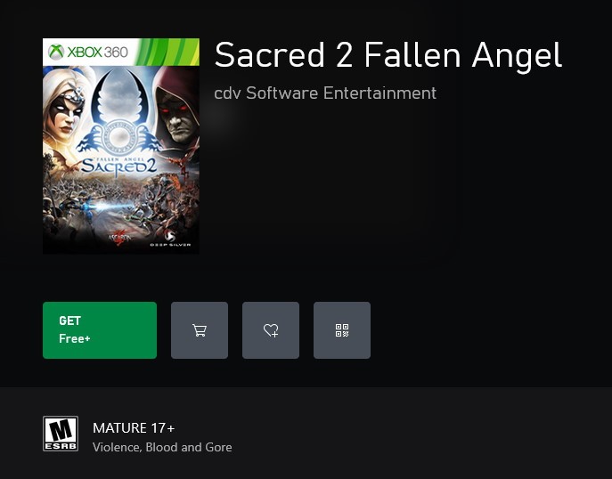 Tải miễn phí game Sacred 2 Fallen Angel cho Xbox