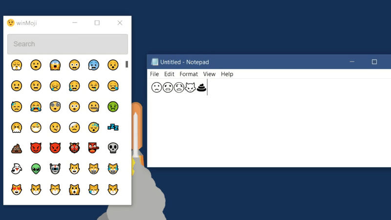 winMoji: Thư viện biểu tượng cảm xúc cho Windows 7
