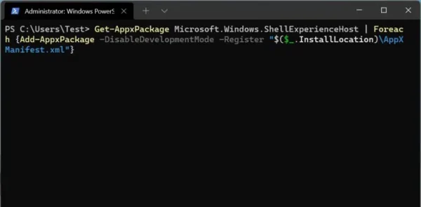 Cách đăng ký lại trình đơn Start trên windows 11b