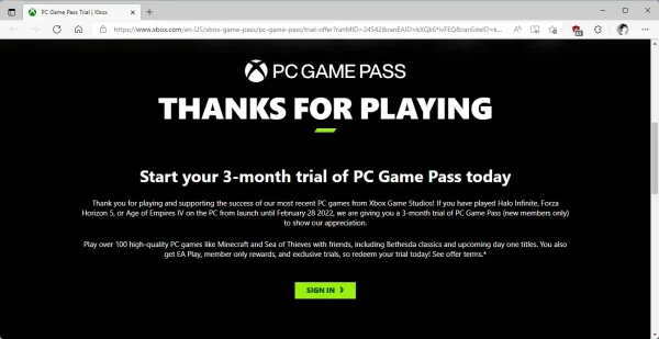 Cách nhận 3 tháng sử dụng PC Game Pass miễn phí 1