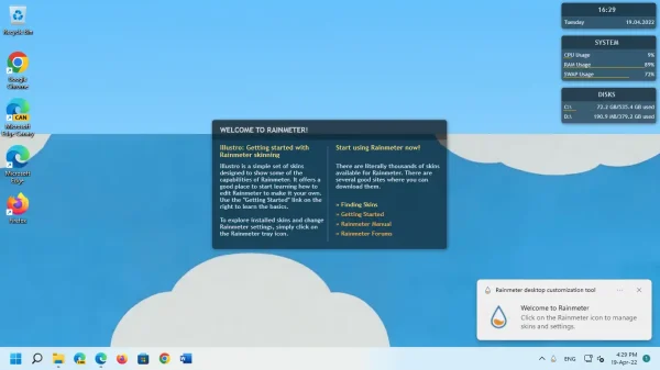 Cách sử dụng Rainmeter làm đẹp màn hình desktop Windows 11b