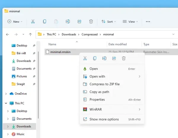 Cách sử dụng Rainmeter làm đẹp màn hình desktop Windows 11c