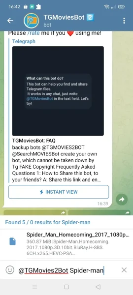 Cách tìm kiếm và tải phim trên Telegram 4