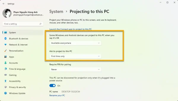 Cách truyền màn hình Android sang máy tính Windows 11c6