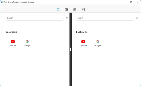 Split Screen Browser - Multitask Desktop 1