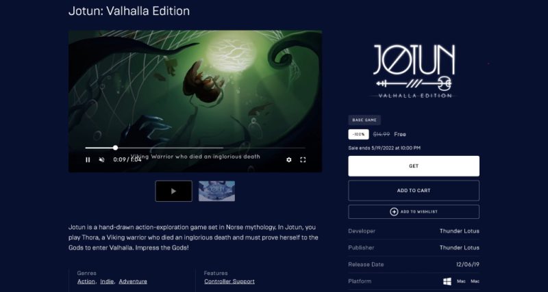 Tải miễn phí game Jotun: Valhalla Edition