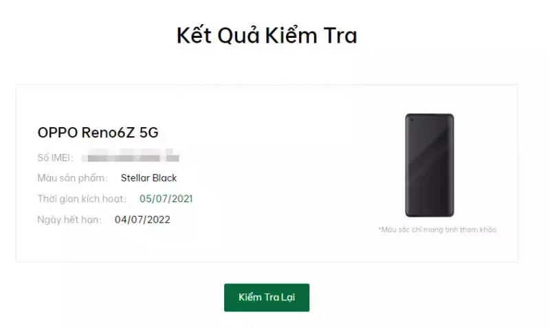 Cách kiểm tra bảo hành điện thoại OPPO