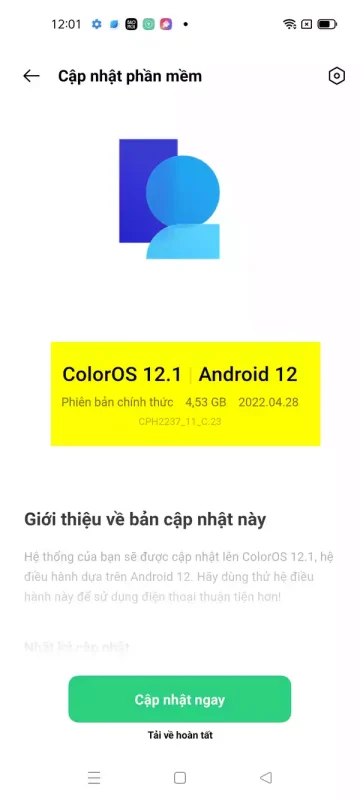 ColorOS 12.1 Android 12