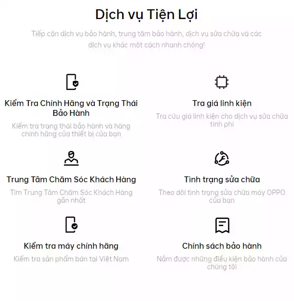 Cách kiểm tra bảo hành điện thoại OPPO