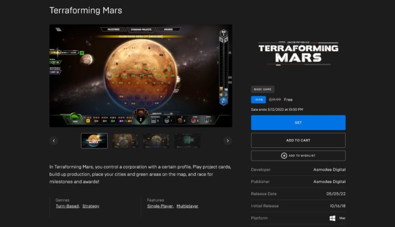 Tải miễn phí game chiến thuật Terraforming Mars