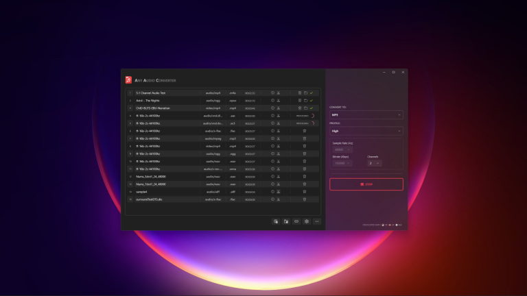 Any Audio Converter: Chuyển đổi file âm thanh, video YouTube
