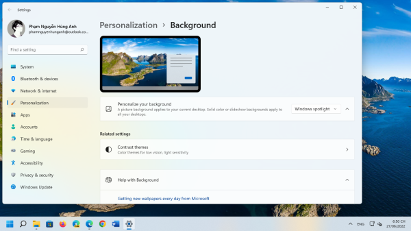 Cách ẩn biểu tượng Learn about this picture của Windows Spotlight trên Windows 11g