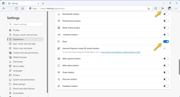 Cách bật và sử dụng tính năng Drop trên Microsoft Edge 1