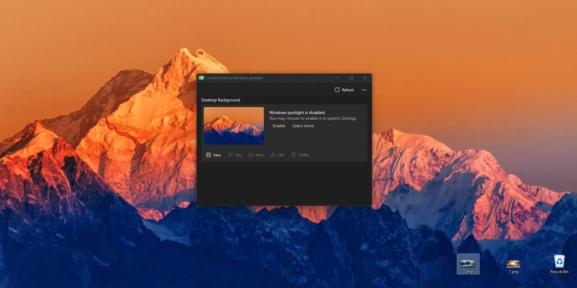 Thêm cách tải nhanh ảnh Windows Spotlight trên Windows 11