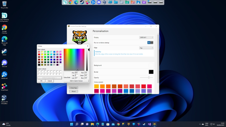 Prowler Dock Bar: Tạo thanh Dock của riêng bạn trên Windows 11