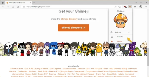 Shimeji Browser Extension 1