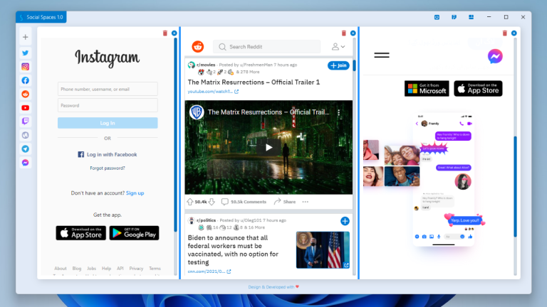 Social Space: Duyệt cùng lúc Facebook, YouTube, TikTok,…