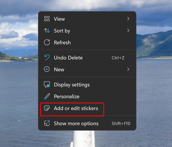 Stickers cho Windows 11e