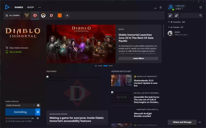 Tải Diablo Immortal PC