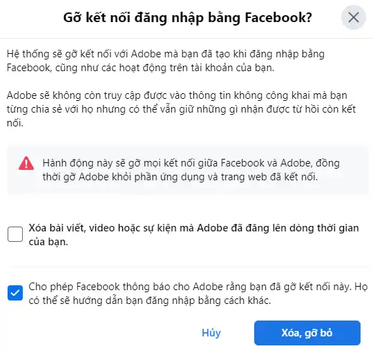 Cách xóa ứng dụng và trang web liên kết tài khoản Facebook của bạn 4