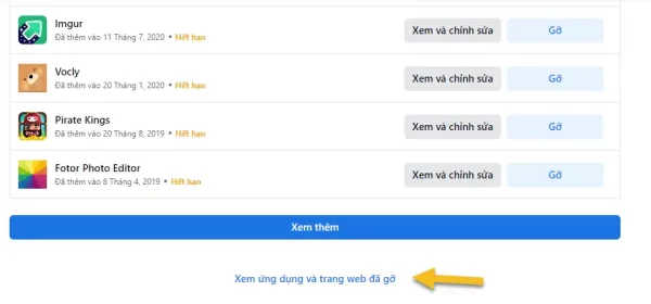 Cách xóa ứng dụng và trang web liên kết tài khoản Facebook của bạn 6