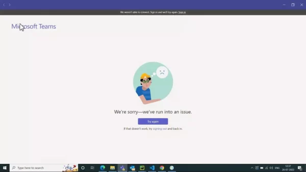 Khắc phục lỗi “We're sorry we've run into an issue” trên Microsoft Teams 1