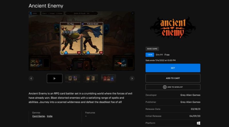 Tải miễn phí game Ancient Enemy