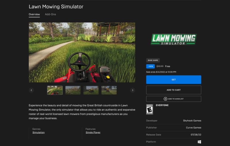 Tải miễn phí game Lawn Mowning Simulator