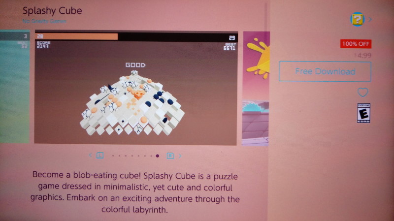 Tải miễn phí game Splashy Cube cho Nintendo Switch