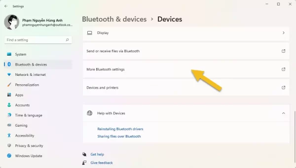 Cách ẩn hiện biểu tượng Bluetooth trong khay hệ thống Windows 11b