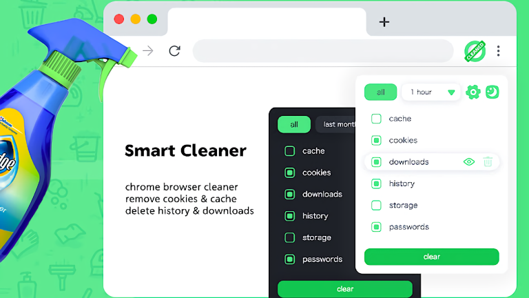 Auto Clear: Xóa nhanh dữ liệu duyệt web trên Chrome từ pop-up nổi