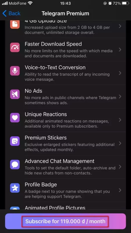 Cách đăng ký Telegram Premium dễ nhất