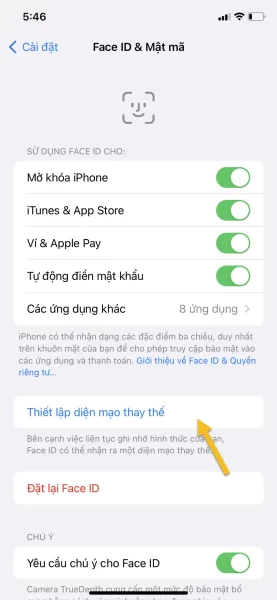Cách khóa album ảnh ẩn bằng Face ID, Touch ID trong iOS 16f