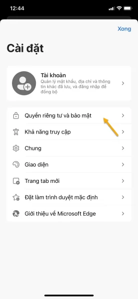 Cách sử dụng tính năng bảo vệ tab riêng tư Microsoft Edge trên iOS 2