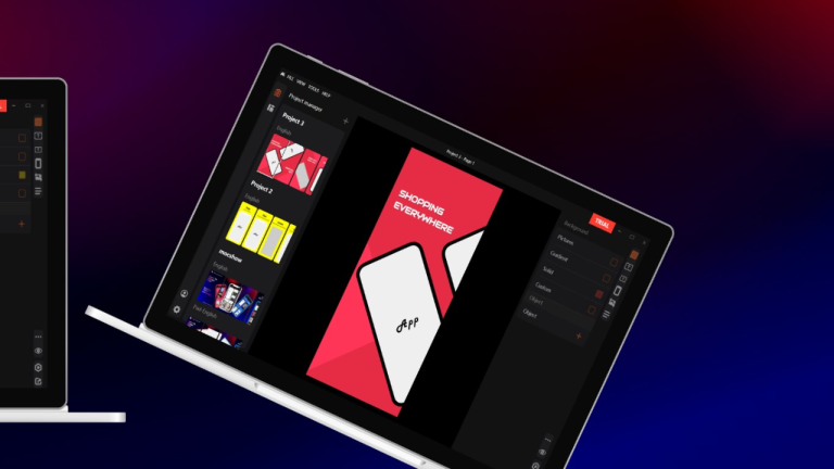 Mocshow: Thiết kế ảnh bìa ứng dụng App Store, Google Play trên Windows