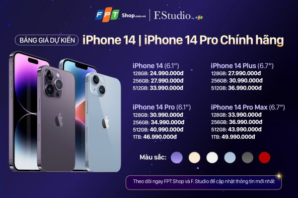 iPhone 14 chính hãng tại Việt Nam có giá bao nhiêu?