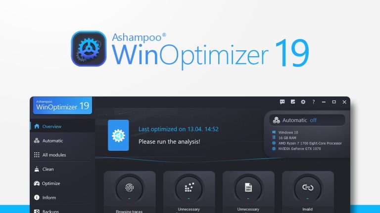 Cách sử dụng miễn phí Ashampoo WinOptimizer 19 trong 1 năm
