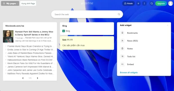 New tab page by start.me 11