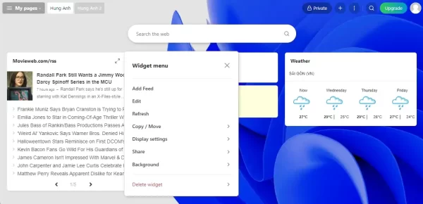 New tab page by start.me 12