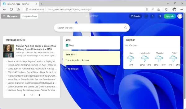 New tab page by start.me 13